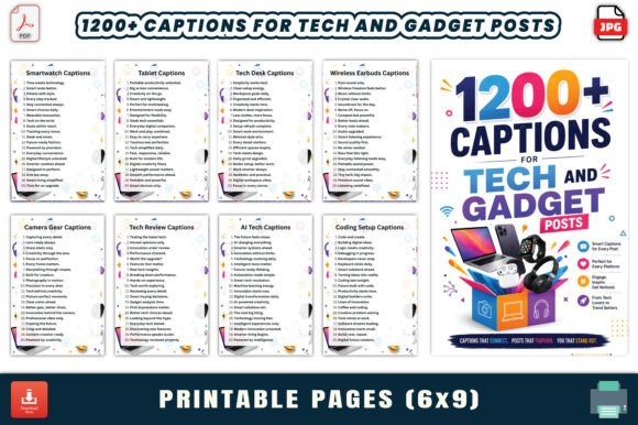 1200 Captions for Tech and Gadget Posts: A Resource for Creators and Marketers