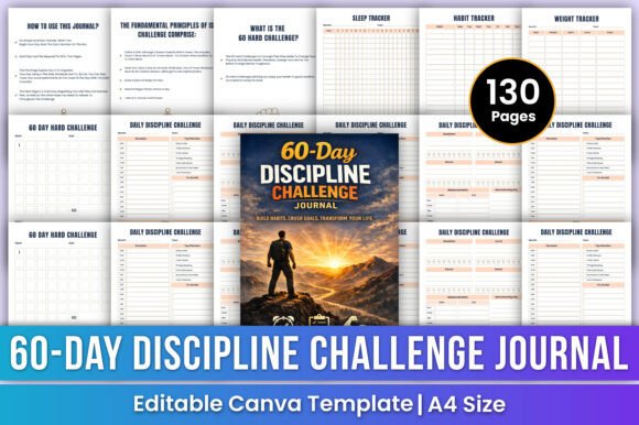 60-Day Discipline Challenge Journal: Build Better Habits