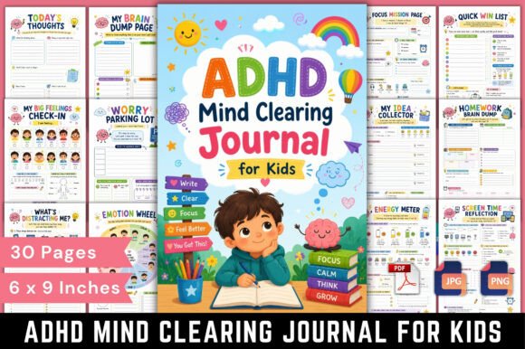 ADHD Mind Clearing Journal for Kids: A Practical Tool for Emotional Growth and Focus