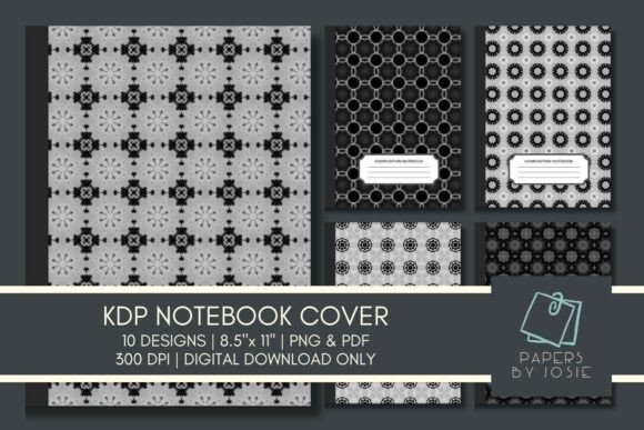 Black and Gray KDP Notebook Cover: Practical Designs for Your Publishing Business