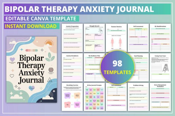 Building a Resilient Mindset with the Editable Bipolar Therapy Anxiety Journal