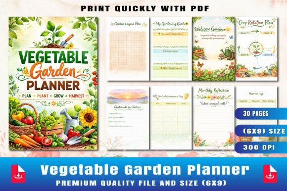Colorful Garden Planner Design