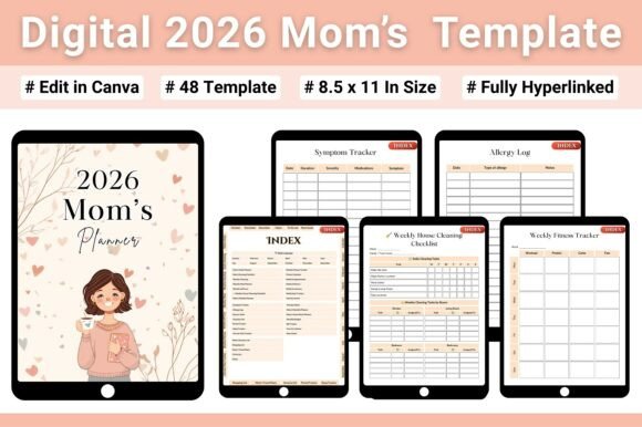Digital 2026 Mom's Template: Your All-in-One Planner