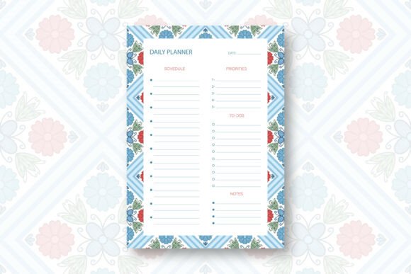 Flower Daily Planner Template: A Handcrafted Approach to Organizing Your Day