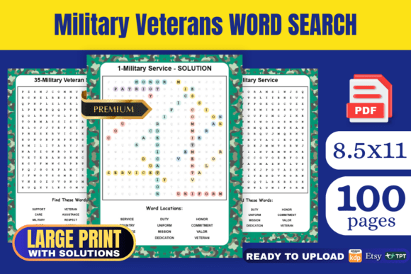 Military Veterans Word Search Book KDP: A Practical Guide to Creating Puzzles That Honor Service and Sell