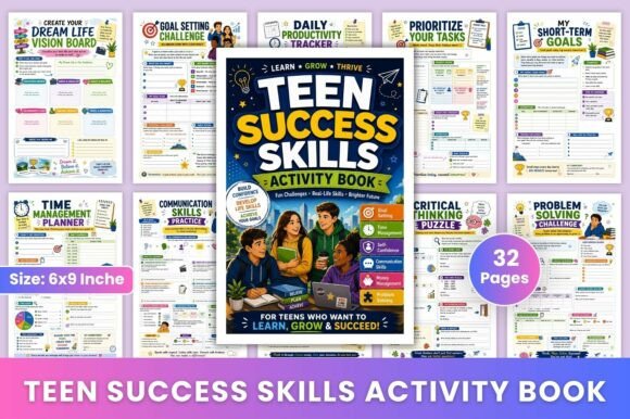 Teen Success Skills Activity Book: A Practical Guide for Building Confidence and Life Skills in Adolescents