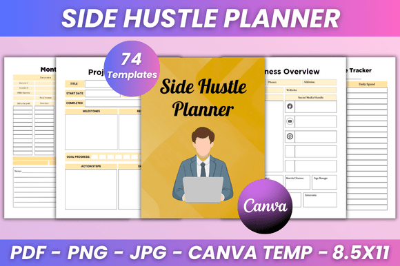 The Side Hustle Planner KDP Interior