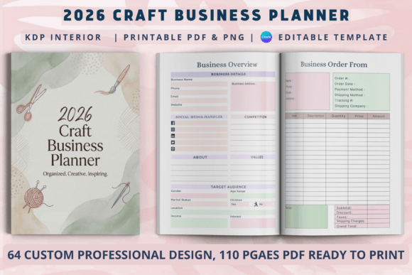 Your 2026 Craft Business Planner: The Complete Guide to KDP Interiors and Canva Editable Templates